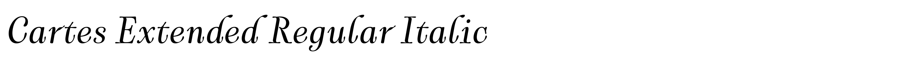 Cartes Extended Regular Italic